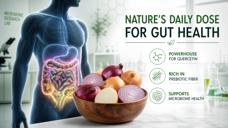 Tiny Onion, Big Gut: Quercetin & Prebiotics